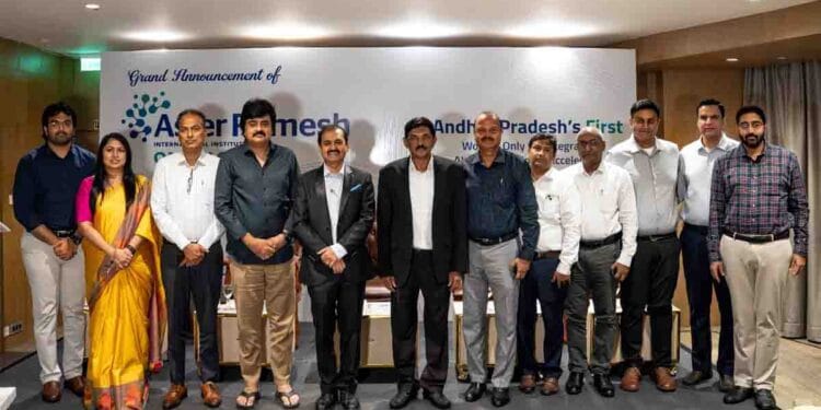 Dr. Pothineni Ramesh Babu and leadership team launching the Aster Ramesh International Institute of Oncology