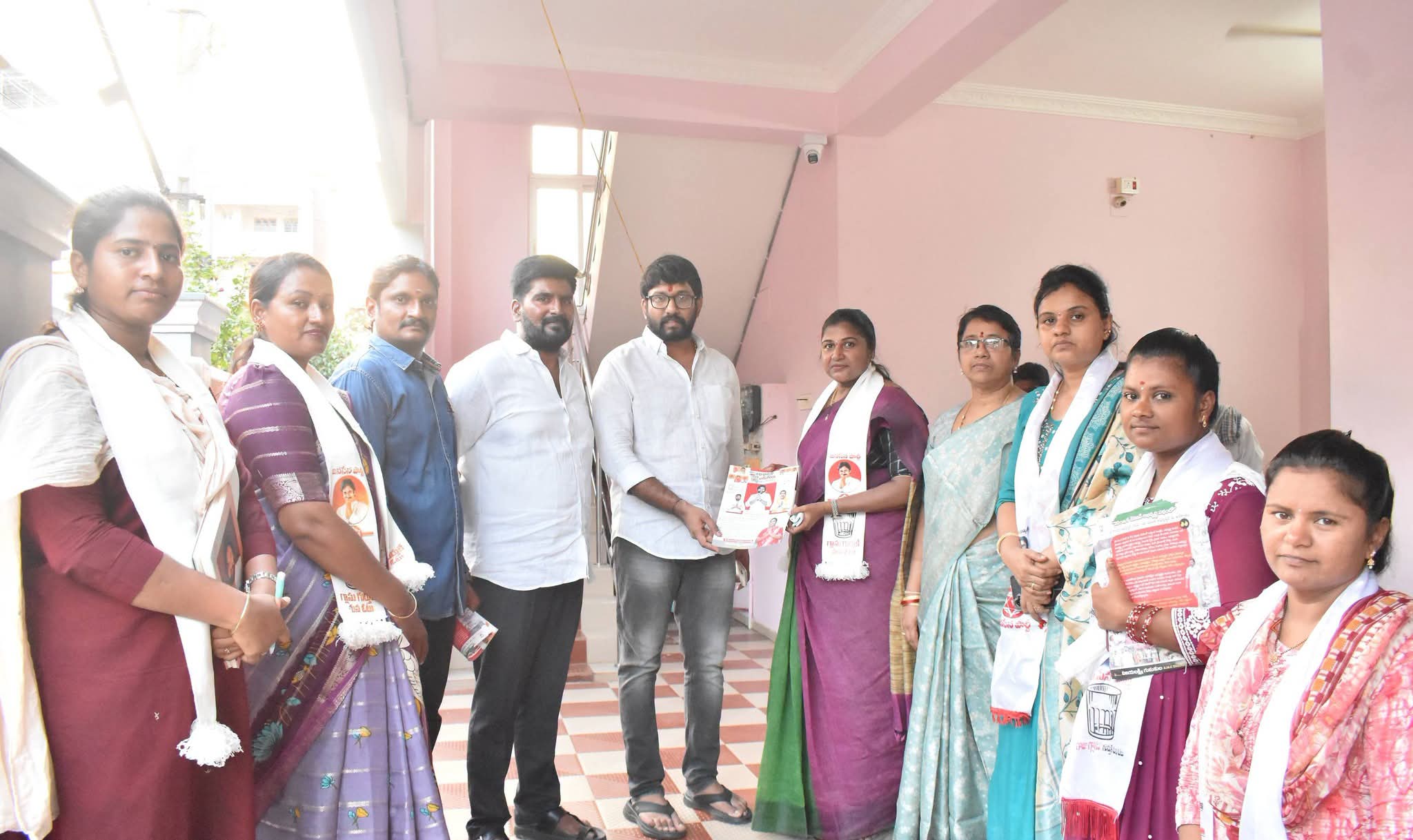 Jana Sena leaders campaigning for alliance candidates in Nellore
